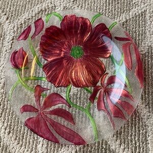 Vintage KIG Malaysia Pressed Glass Plate